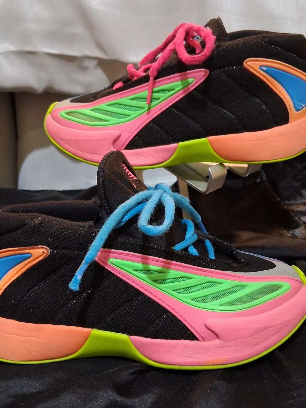 adidas Kids Neon Multicolor Sneakers - Pink, Blue & Neon Green